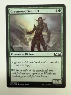 GREENWOOD SENTINEL Core Set 2019 #187 M19(LP)(MTG) - Image 1