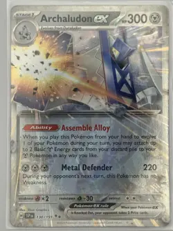 The Pokemon Company Archaludon ex 130/191 SV08 Holo Double Rare HP300 EN - Image 1