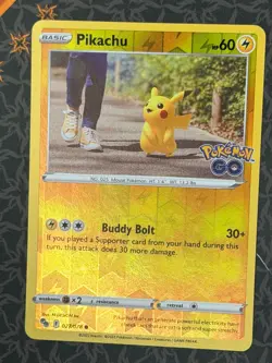 Pikachu [Reverse Holo] #27 Pokemon Sword & Shield:Pokemon Go - Image 1