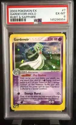 Pokemon TCG Gardevoir 7/109 Ruby and Sapphire Holo Rare English PSA 6 SWIRL 🌀 - Image 1
