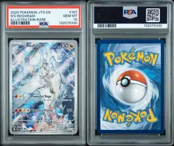 2025 POKEMON JTG EN-JOURNEY TOGETHER ILLUSTRATION RARE #167 N'S RESHIRAM PSA 10 - Image 3