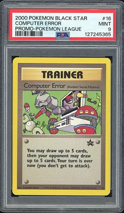 COMPUTER ERROR 2000 Pokemon Black Star Promo #16 - PSA 9 - Image 1