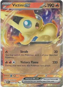 Victini ex 033/197 Double Rare Obsidian Flames Pokemon Holo Near Mint - Image 1