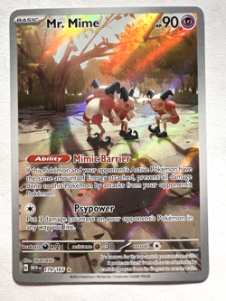 Pokemon Mr. Mime 179/165 Illustration Rare Holo SV 151 English (#1) - Image 1