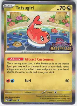 Tatsugiri 118 Holo Promo Scarlet & Violet Promo Pokemon Near Mint - Image 1
