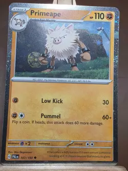 LP Primeape - Double Swirl Cosmos Holo 107/193 Paldea Evolved Pokemon - Image 1