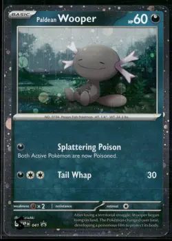 Pokemon - Wooper SVP 041 Promo Cosmos Holo NM SWIRL - Image 1