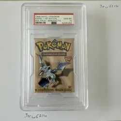 PSA 10 - 1999 English, Pokemon 1st edition Fossil booster pack, Aerodactyl - Image 1