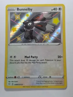 BUNNELBY SV097/SV122 SHINY RARE SHINING FATES SHINY VAULT HOLO LP POKEMON - Image 1