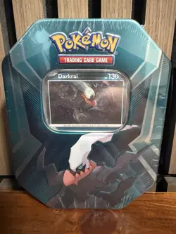 Pokemon TCG: Mighty Mysterious Tin Darkrai New Factory Sealed 2024 3x Boosters - Image 1
