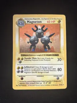 Magneton 009/102 Base Set (Shadowless) Holo Pokemon TCG - HP - Image 1