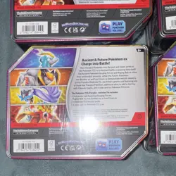 Pokemon TCG Paradox Clash (3) Tins + (4) Paradox Destinies Tins - Image 3