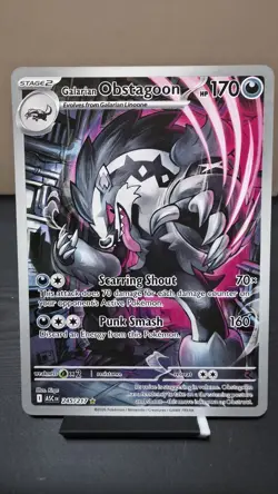 Galarian Obstagoon 245/217 Illustration Rare Ascended Heroes Pokemon Holo NM - Image 1