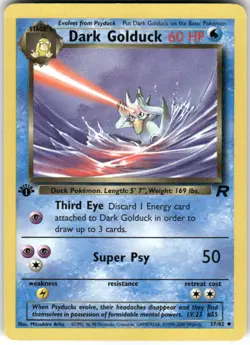 Dark Golduck 37/82 Uncommon Team Rocket Pokemon 1st Edition Heavily Played - Image 1