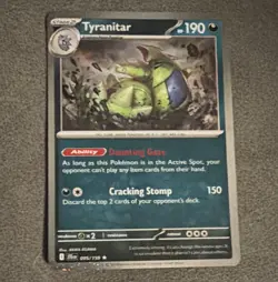 Pokemon TCG Tyranitar 095/159 JTG COSMO HOLO English Rare HP190 - Image 1