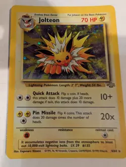 Jolteon 4/64 Holo Rare Jungle Pokemon Unlimited Holo - Image 1