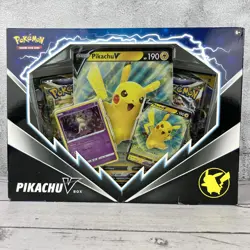 Pokemon TCG Pikachu V Box (2 Evolving Skies & 2 Brilliant Stars) Booster Packs - Image 1
