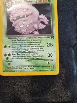 Pokemon Dark Weezing 14/82 Team Rocket Holo - Image 5