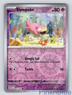 Slowpoke 57/142 Common Stellar Crown Pokemon Reverse Holo Near Mint - Image 1