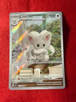 Cinccino 153/086 Illustration 2025 TCG Pokemon Black Bolt Near Mint Condition - Image 1