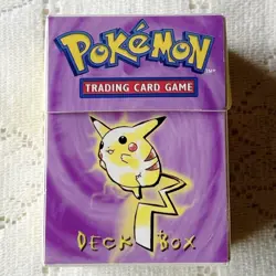 Vintage WOTC Pokemon Pikachu Mewtwo Ultra Pro Deck Box 1999 Preowned - Image 1