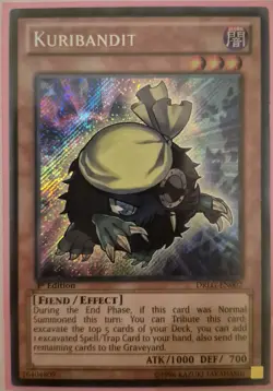 YuGiOh Kuribandit Secret Rare 1st Edition DRLG-EN002 - Image 1