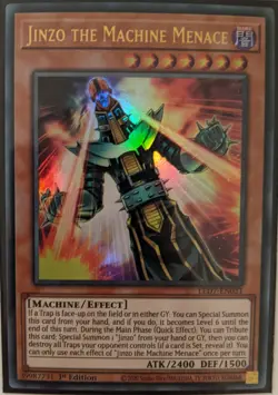 YuGiOh Jinzo the Machine Menace Ultra Rare 1st Edition LED7-EN031 - Image 1