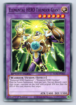 Elemental HERO Thunder Giant - SGX1-ENA22 - Common - 1st Edition Yugioh - Image 1