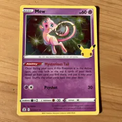Pokemon TCG - Mew - 011/025 - Celebrations 25th Anniversary Holo Rare NM - Image 1