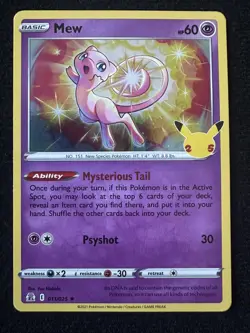 Mew 011/025 - Celebrations - Pokemon TCG Card Holo Rare Pokemon NM - Image 1