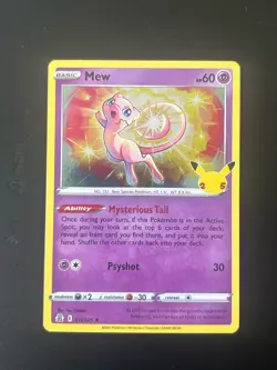 Pokemon TCG Mew Celebrations 011/025 Holo Holo Rare Nm - Image 1