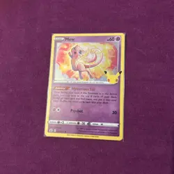 Pokemon Mew TCG Holo Rare Card Celebrations 011/025 NM Condition - Image 1