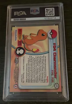 2000 Pokemon TV Game Topps Chrome Charmander Rare PSA 10 GEM MINT Base Set #4 - Image 2