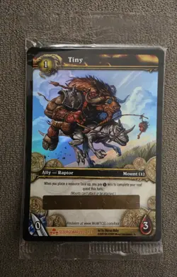 World of Warcraft WOW TCG Tiny Loot Card Unscratched SEALED - Image 1