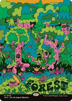 Forest (1949) Secret Lair Drop Series MTG LP card - Image 1