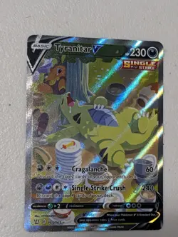 Tyranitar V (Alternate Full Art) 155/163 Swsh05: Battle Styles Holo Pokemon Card - Image 1