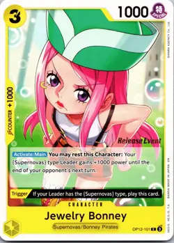 Jewelry Bonney (101) C Legacy of the Master Release Event Cards OP12-101 NM - Image 1