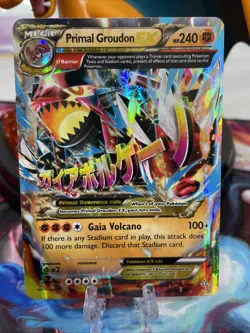 Pokemon TCG Primal Groudon-EX Holo Rare Card Primal Clash 86/160 - Image 1