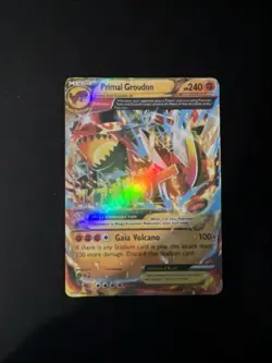 Pokemon TCG Primal Groudon-EX Holo Rare Card Primal Clash 86/160 - Image 1