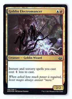 Goblin Electromancer SIGNED Foil NM Modern Masters 2017 166 Magic: The Gathering - Image 1