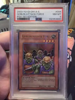 PSA Graded 3 Card Lot Yu-Gi-Oh! Holo Blue-Eyes, Blue Eyes, Goblin 1st Ed - Image 5
