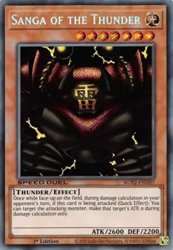 1x Sanga of the Thunder (Secret Rare) NM Eng YuGiOh - Speed Duel Midterm Paradox - Image 1