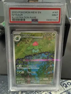 Pokemon TCG Ivysaur 167/165 SV 151 Illustration Rare Holo EN 2023 PSA 9 - Image 1