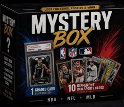 Mystery Box NBA NFL MLB NHL Sports Trading Cards Rookie Wembanyama Mahomes - Image 1