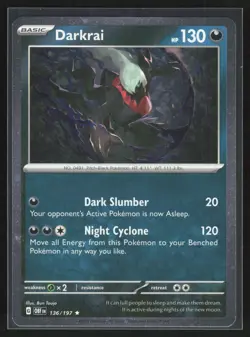 Darkrai (Cosmos Holo) Holo Rare Miscellaneous Cards & Products 136/197 NM - Image 1
