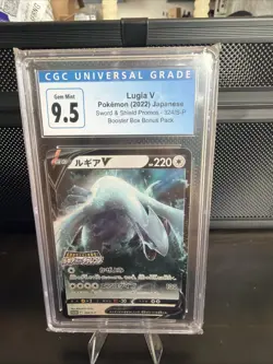 CGC 9.5 Pokemon Lugia v Full Art Promo Card 322/S-p Japanese Edition - Image 1