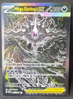 Mega Darkrai EX SIR Card #116 Pokemon Pitch Black Chase Card Fresh NM-M - Image 1