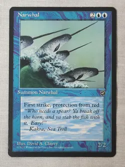 NM Narwhal Homelands Mtg Magic the Gathering - Image 1