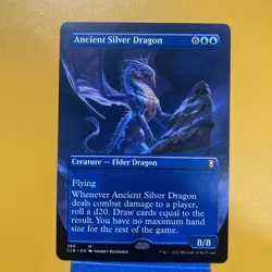 MTG Magic the Gathering Ancient Silver Dragon Borderless CLB! - Image 1