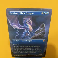 MTG Magic the Gathering Ancient Silver Dragon Borderless CLB! - Image 4